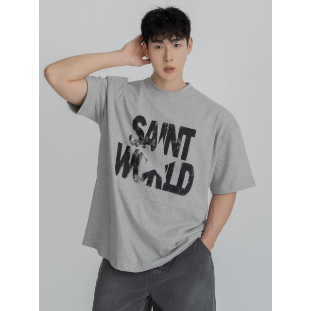 韓國🇰🇷overfit寬鬆落肩美式印花短袖『韓國連線』