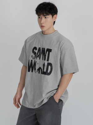 韓國🇰🇷overfit寬鬆落肩美式印花短袖『韓國連線』