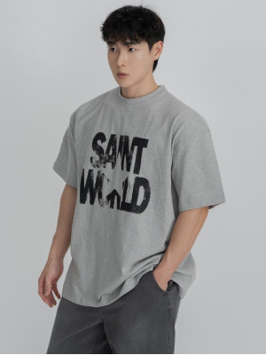 韓國🇰🇷overfit寬鬆落肩美式印花短袖『韓國連線』