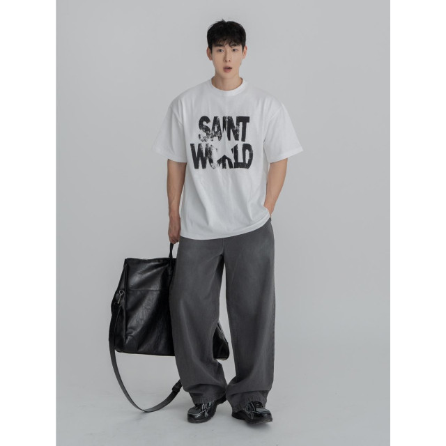 韓國🇰🇷overfit寬鬆落肩美式印花短袖『韓國連線』