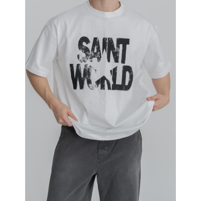 韓國🇰🇷overfit寬鬆落肩美式印花短袖『韓國連線』