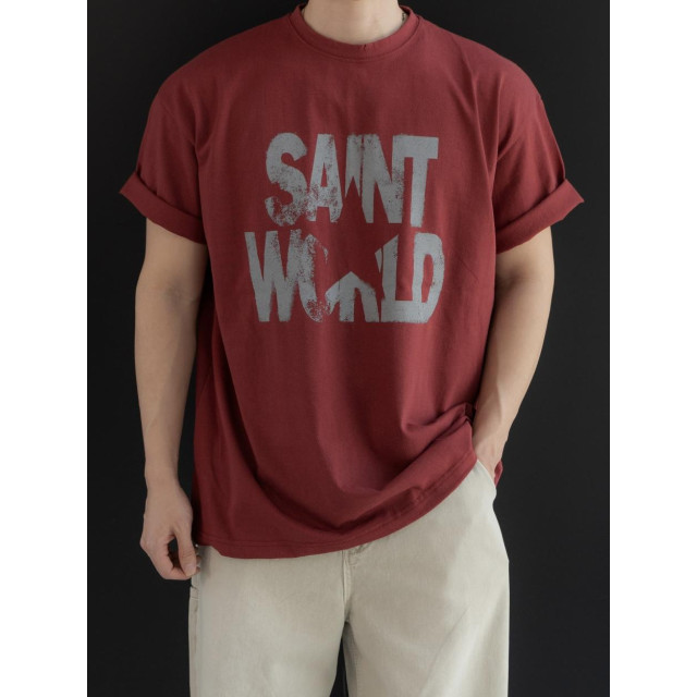 韓國🇰🇷overfit寬鬆落肩美式印花短袖『韓國連線』