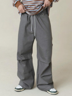 韓國🇰🇷今年不可以錯過的潮流款!!重工水洗雙掐摺直筒長褲『韓國連線』