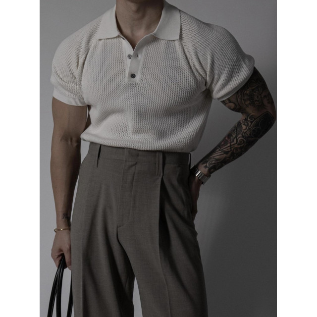 韓國🇰🇷8色透氣翻領針織短袖『韓國連線』