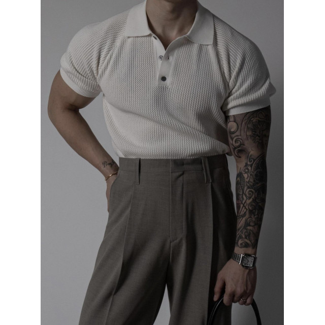 韓國🇰🇷8色透氣翻領針織短袖『韓國連線』