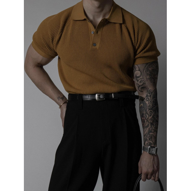 韓國🇰🇷8色透氣翻領針織短袖『韓國連線』