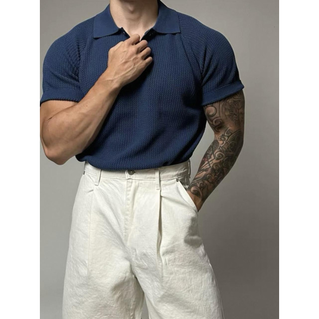 韓國🇰🇷8色透氣翻領針織短袖『韓國連線』