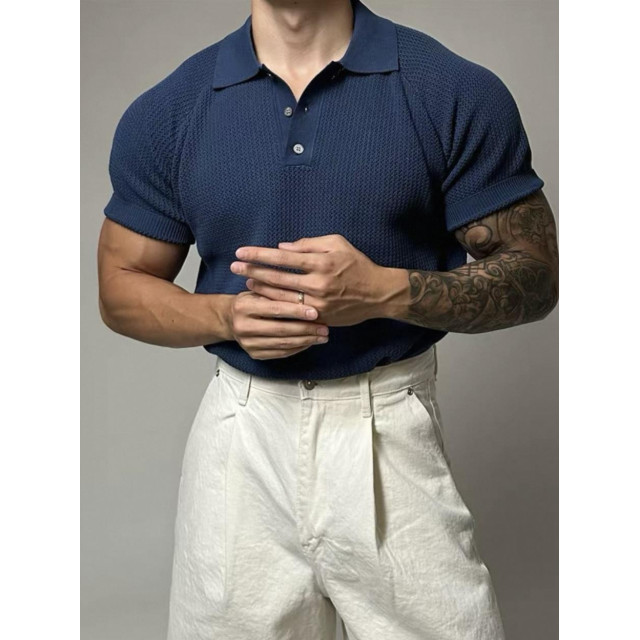 韓國🇰🇷8色透氣翻領針織短袖『韓國連線』