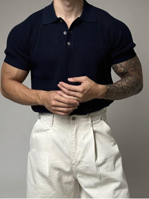 韓國🇰🇷8色透氣翻領針織短袖『韓國連線』