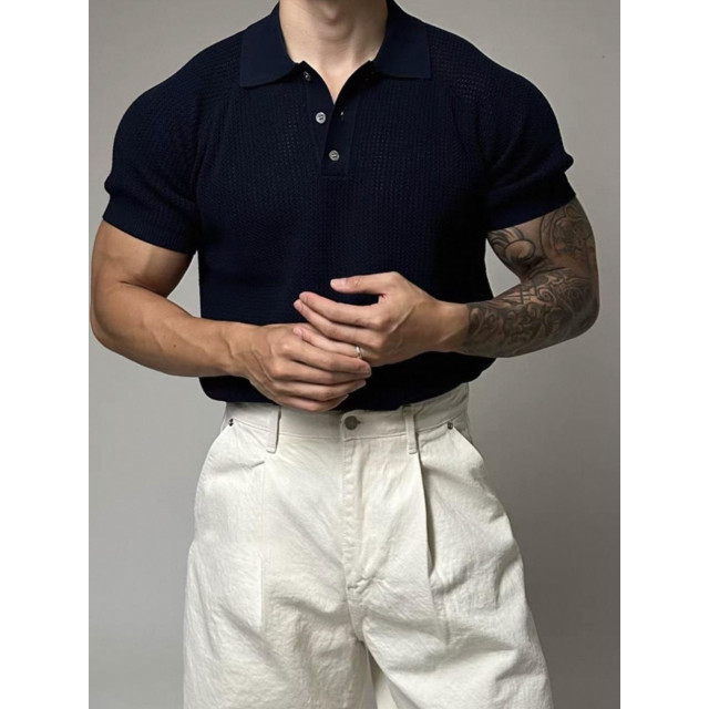 韓國🇰🇷8色透氣翻領針織短袖『韓國連線』