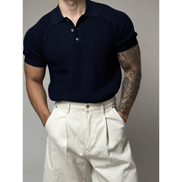 韓國🇰🇷8色透氣翻領針織短袖『韓國連線』