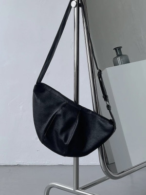 韓國最火皮革餃子包!大容量皮革單肩包『韓國連線』