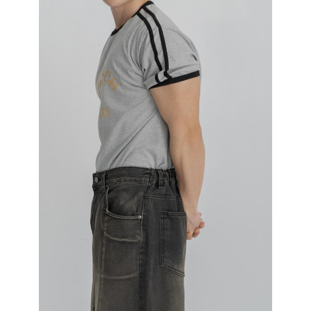 韓國🇰🇷3色圓領肩線條印花短袖『韓國連線』