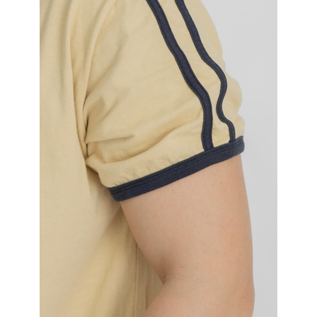 韓國🇰🇷3色圓領肩線條印花短袖『韓國連線』