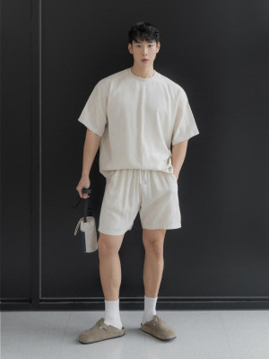 韓國🇰🇷『1+1』3色亞麻薄款寬鬆短袖+亞麻薄款寬鬆短袖『韓國連線』