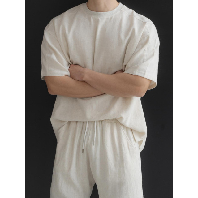 韓國🇰🇷『1+1』3色亞麻薄款寬鬆短袖+亞麻薄款寬鬆短袖『韓國連線』