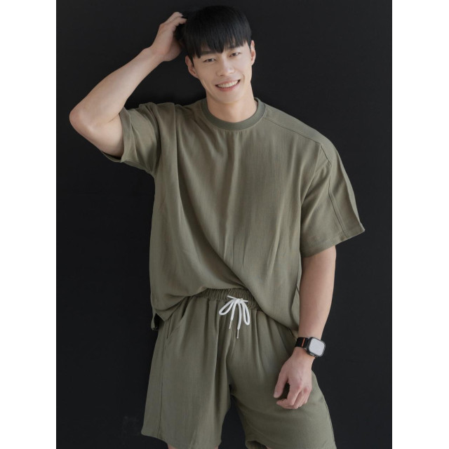 韓國🇰🇷『1+1』3色亞麻薄款寬鬆短袖+亞麻薄款寬鬆短袖『韓國連線』