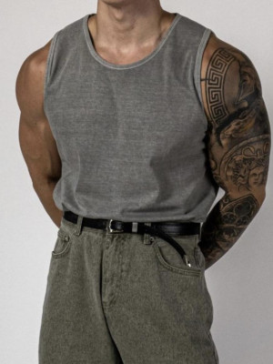 韓國🇰🇷基本款永遠不會出錯!!圓領疊層式細肩無袖背心『韓國連線』