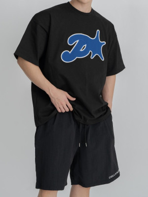 韓國🇰🇷overfit落肩印花短袖『韓國連線』