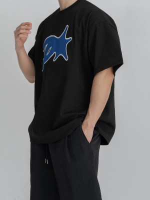 韓國🇰🇷overfit落肩印花短袖『韓國連線』