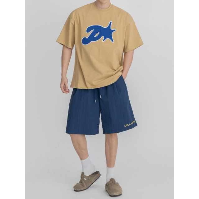 韓國🇰🇷overfit落肩印花短袖『韓國連線』