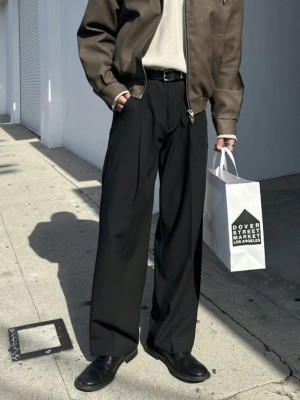 春季最新高質量的寬鬆西裝褲『韓國連線』