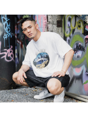 韓國🇰🇷BUS黑白寬鬆短袖『韓國現貨』