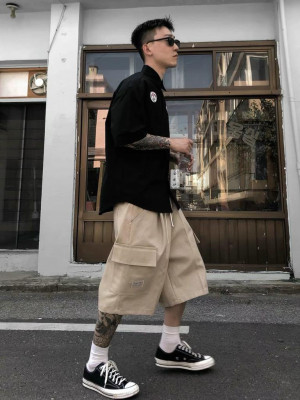 韓國🇰🇷春夏一件短褲讓你帥慘!休閒過膝工裝短褲『韓國連線』