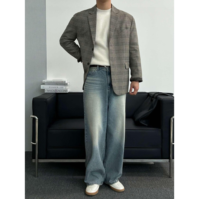 韓國🇰🇷YKK拉鍊螺紋水洗丹寧褲『韓國連線』