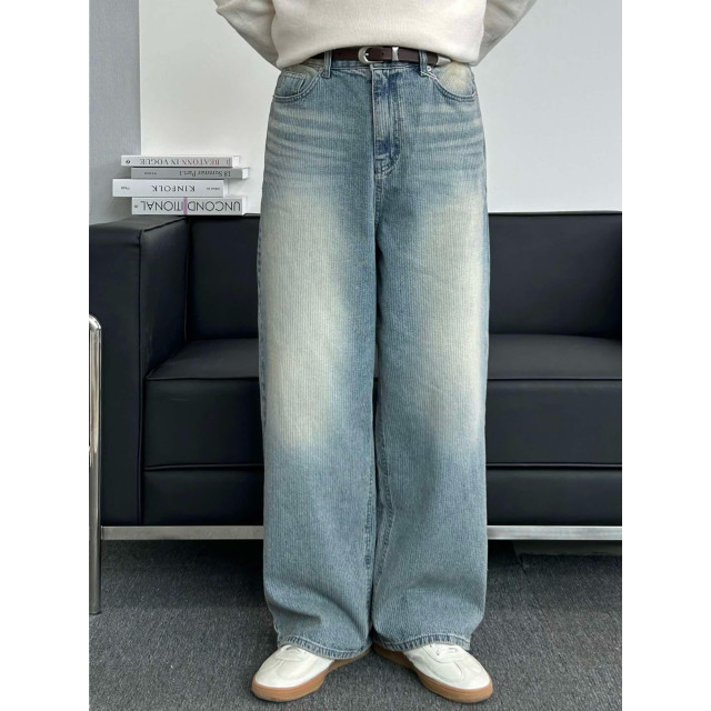 韓國🇰🇷YKK拉鍊螺紋水洗丹寧褲『韓國連線』