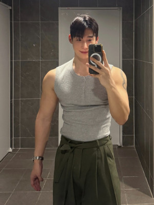 韓國🇰🇷3色亨利領排扣無袖背心『韓國連線』