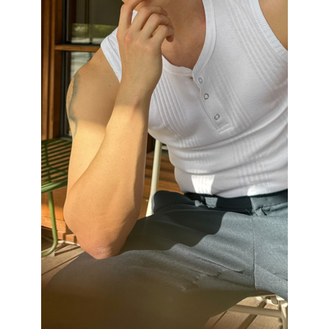 韓國🇰🇷3色亨利領排扣無袖背心『韓國連線』