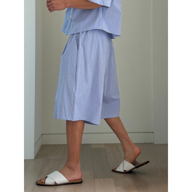 韓國🇰🇷2色夏季薄款條紋寬鬆七分褲『韓國連線』