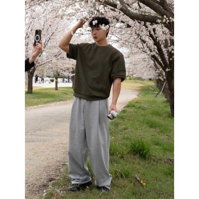 韓國🇰🇷4色落肩純棉寬鬆短袖『韓國連線』