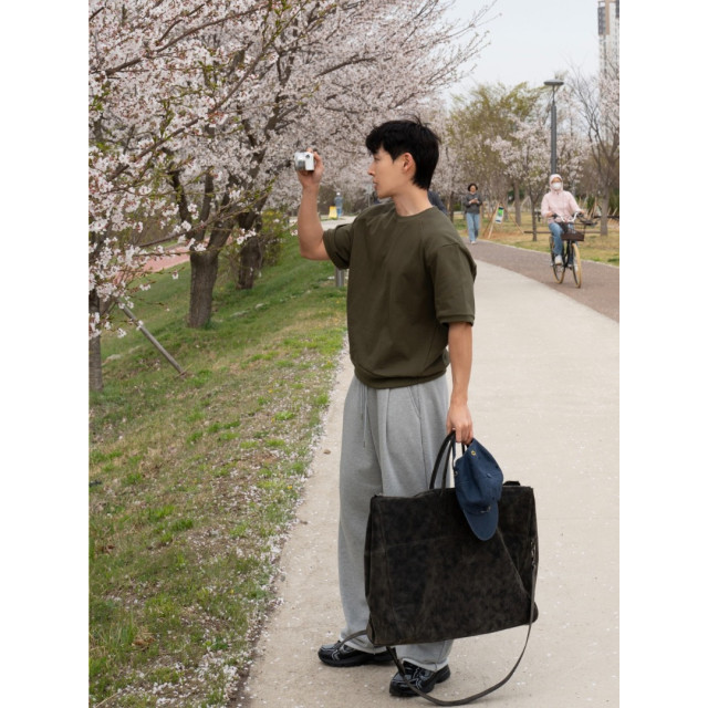 韓國🇰🇷4色落肩純棉寬鬆短袖『韓國連線』