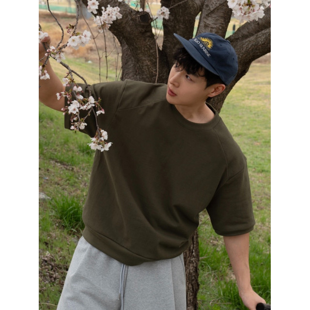 韓國🇰🇷4色落肩純棉寬鬆短袖『韓國連線』