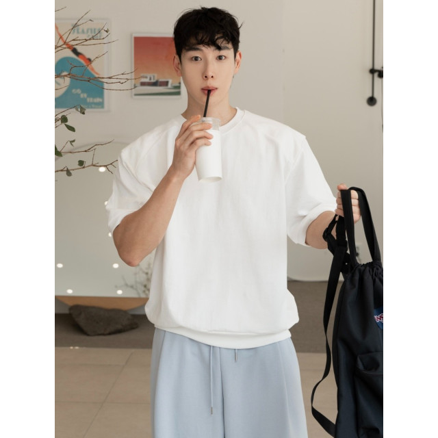 韓國🇰🇷4色落肩純棉寬鬆短袖『韓國連線』