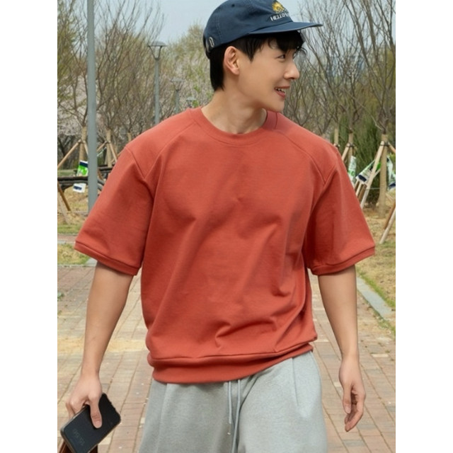 韓國🇰🇷4色落肩純棉寬鬆短袖『韓國連線』