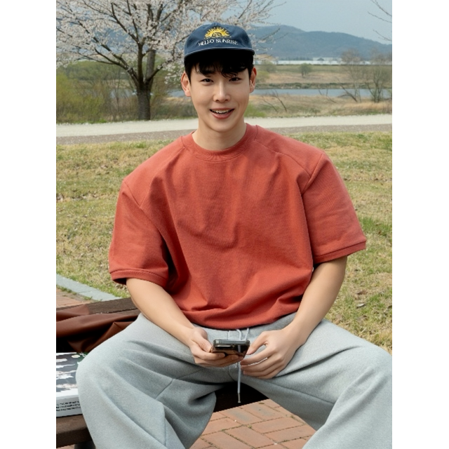 韓國🇰🇷4色落肩純棉寬鬆短袖『韓國連線』