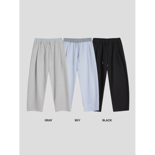 韓國🇰🇷寬鬆毛圈捲邊直筒休閒褲『韓國連線』