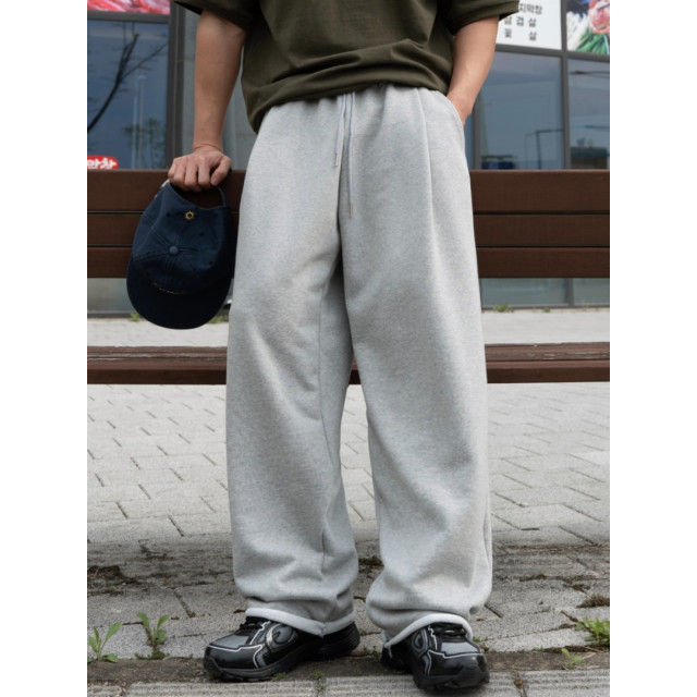 韓國🇰🇷寬鬆毛圈捲邊直筒休閒褲『韓國連線』