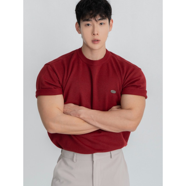 韓國🇰🇷6色基本款吊墜圓領針織短袖『韓國連線』