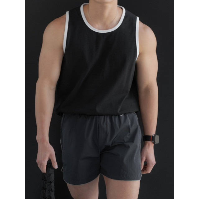 韓國🇰🇷簡約黑白拼接線無袖背心『韓國連線』