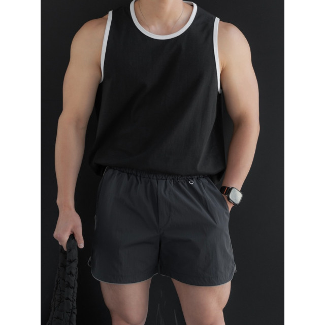 韓國🇰🇷簡約黑白拼接線無袖背心『韓國連線』