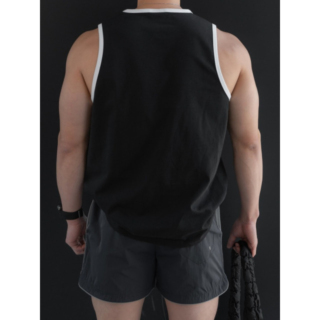 韓國🇰🇷簡約黑白拼接線無袖背心『韓國連線』