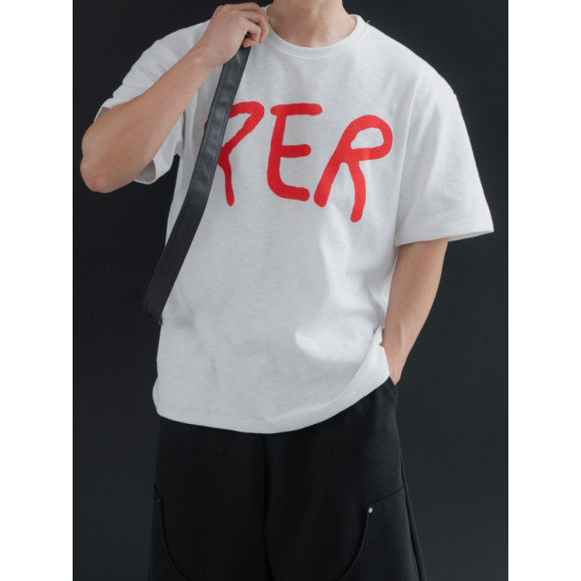 韓國🇰🇷overfit3色印花寬鬆短袖『韓國連線』