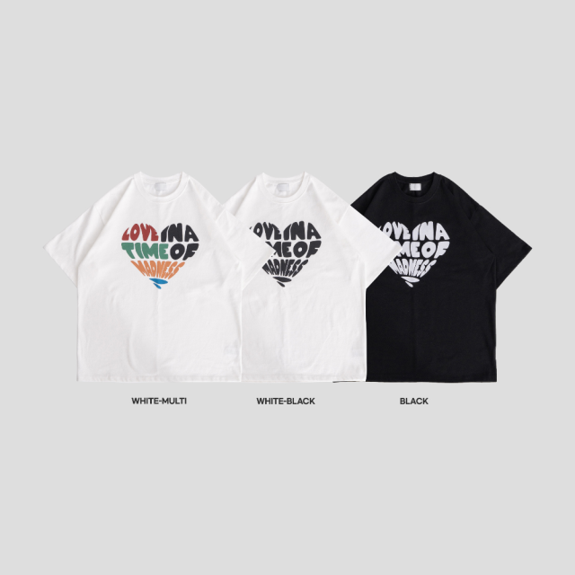 韓國🇰🇷lovetime印花寬鬆短袖『韓國連線』