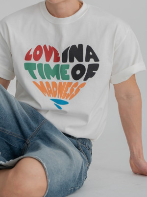 韓國🇰🇷lovetime印花寬鬆短袖『韓國連線』