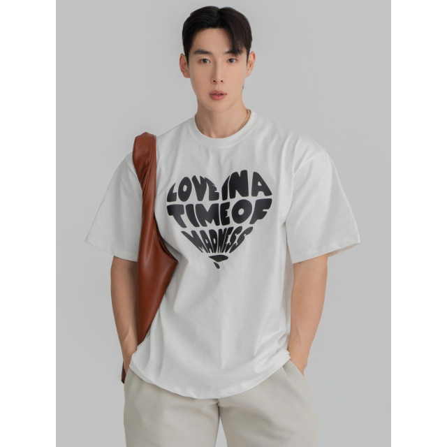 韓國🇰🇷lovetime印花寬鬆短袖『韓國連線』