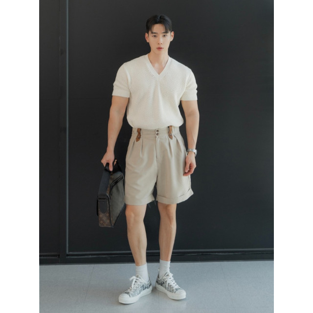 韓國🇰🇷2色雙排扣掐折短褲『韓國連線』